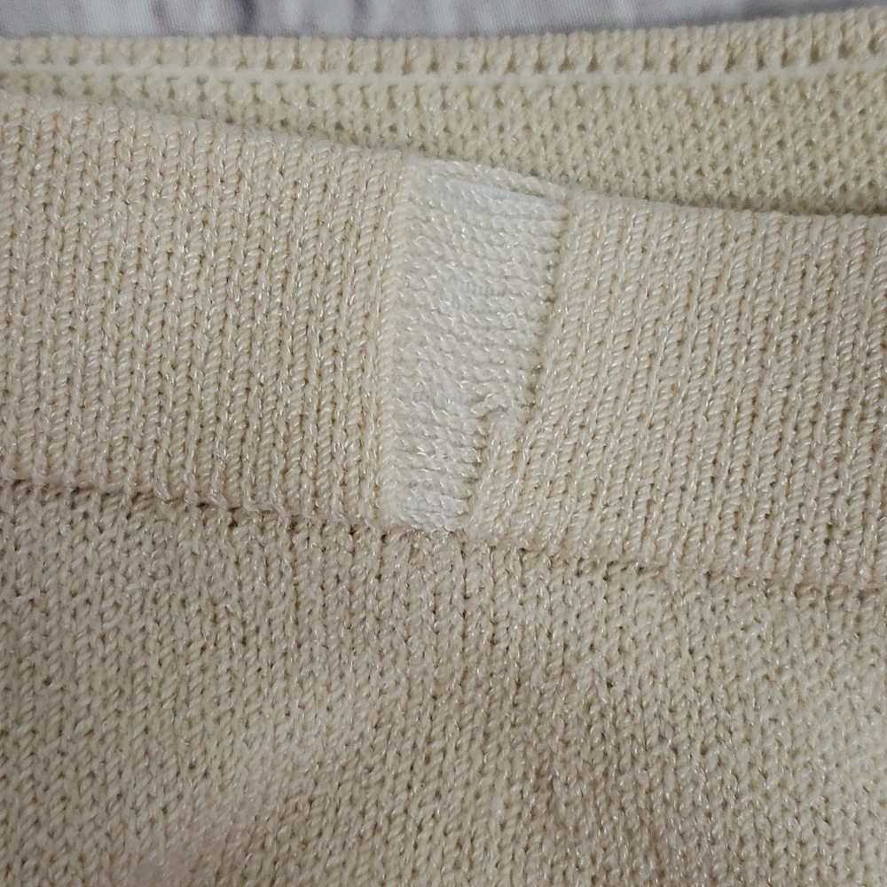 St. John Evening Vtg Pant & Tank Suit Winter Ivory Knit Small sz 2 See Details - Picture 9 of 12